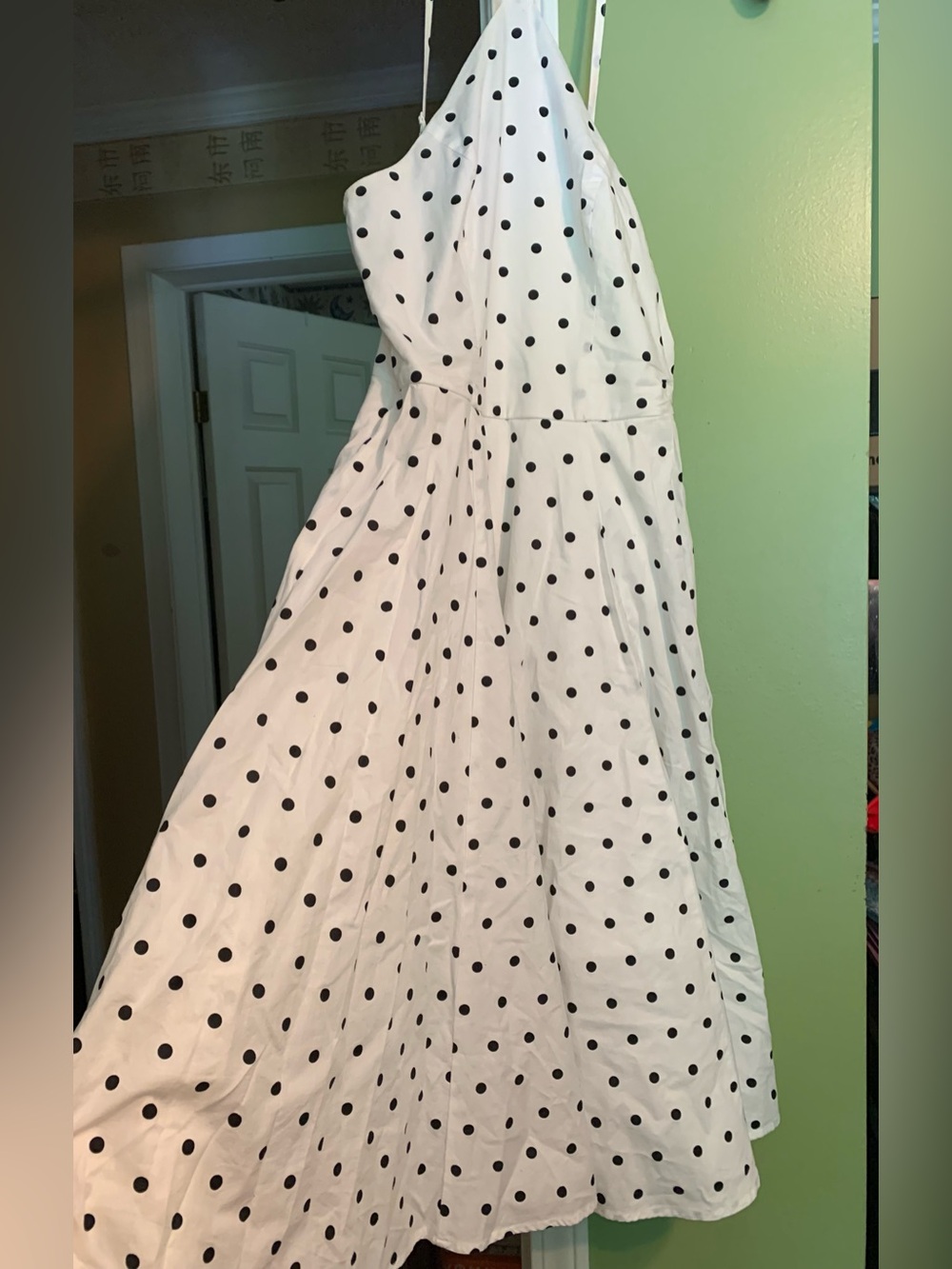 Sale 3/$20 VENUS Black & White Polka Dot Halter Dress w/ Tulle for added flair.